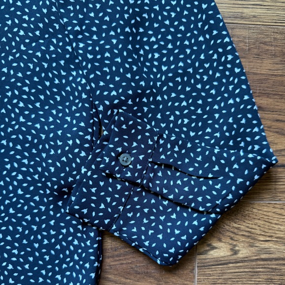 Banana Republic Women's Long Sleeve Polka Dot Bird Print Blouse Size Small - Picture 4 of 9